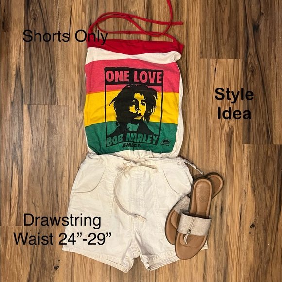 Levi’s Movin On Shorts - RARE, Early 1980’s, Cotton-high waist drawstring shorts - Picture 2 of 7